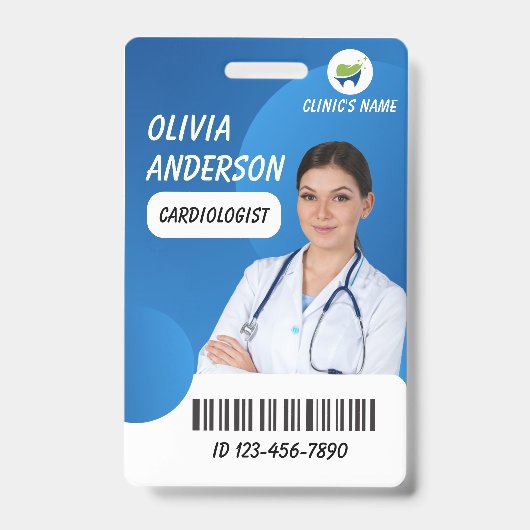 Badge Personalized Hospital Employee Logo & Photo ID (Avant)