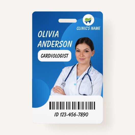 Badge Personalized Hospital Employee Logo & Photo ID  (Devant)