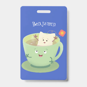 Badge Personnage de dessin animé représentant un sachet 