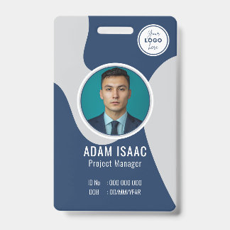Badge Personnalisable Code-barres Nom du logo Personnel