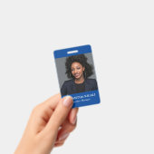 Badge Personnalisable Photo Bleue (Manuel / portable)