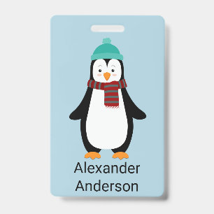 Badge Personnalisation de l'étiquette de nom de pingouin