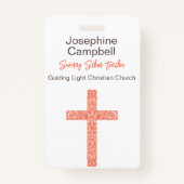 Badge Personnalisation Église chrétienne Nom du volontai (Dos)