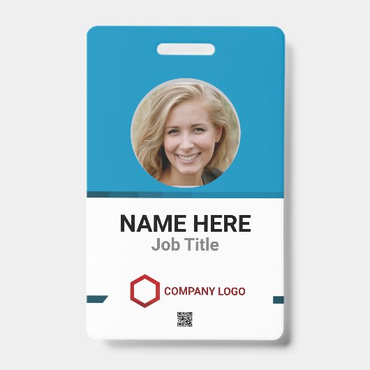 Badge Personnalisation ultime : Code-barres du logo de p (Avant)