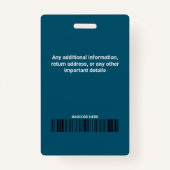 Badge Personnalisation ultime : Logo photo de l'employé  (Dos)