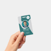 Badge personnalisé avec code-barres au nom du pers (Manuel / portable)