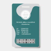 Badge personnalisé avec code-barres au nom du pers (Arrière)