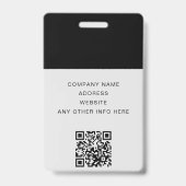 Badge Personnalisé Avec Code QR Votre Logo Entreprise Em (Arrière)