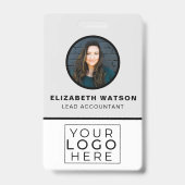Badge Personnalisé Avec Code QR Votre Logo Entreprise Em (Avant)
