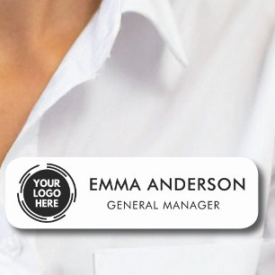 Badge personnalisé avec logo de l'entreprise et no