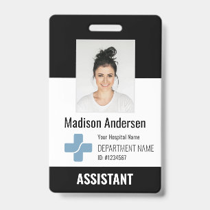 Badge personnalisé avec logo et photo de l'employé