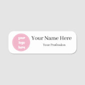 Badge personnalisé avec nom de l'employé et logo (Devant)