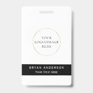 Badge personnalisé avec nom de société