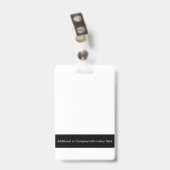 Badge personnalisé avec nom de société (Arrière avec clip)
