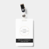 Badge personnalisé avec nom de société (Avant avec clip)