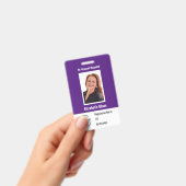 Badge personnalisé avec photo, code-barres et logo (Manuel / portable)