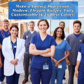 Badge personnalisé avec photo, code-barres, logo,