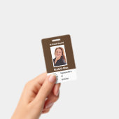 Badge personnalisé avec photo de l'employé, code-b (Manuel / portable)