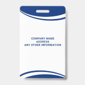 Badge personnalisé avec photo et logo de l'employé (Arrière)