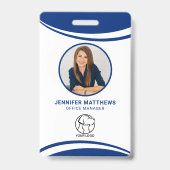 Badge personnalisé avec photo et logo de l'employé (Avant)