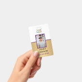 Badge personnalisé avec photo et logo de l'employé (Manuel / portable)