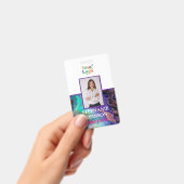 Badge personnalisé avec photo et logo de l'employé (Manuel / portable)