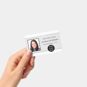 Badge personnalisé avec photo, logo, code-barres e (Manuel / portable)