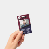 Badge personnalisé avec photo, logo, nom, code-bar (Manuel / portable)