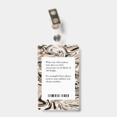Badge personnalisé avec photo, nom, logo, code-bar (Arrière avec clip)