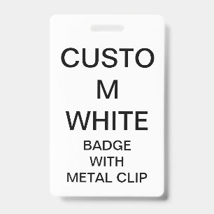 Badge personnalisé avec pince métallique