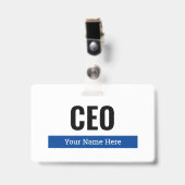 badge personnalisé de nom d'entreprise avec clip (Avant avec clip)