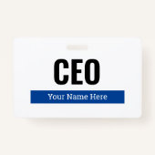 badge personnalisé de nom d'entreprise avec clip (Devant)