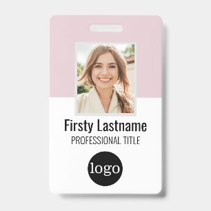 Badge personnalisé d'employé - Photo, code-barres,