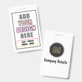 Badge personnalisé d'identité d'événement Office p (Avant & arrière)