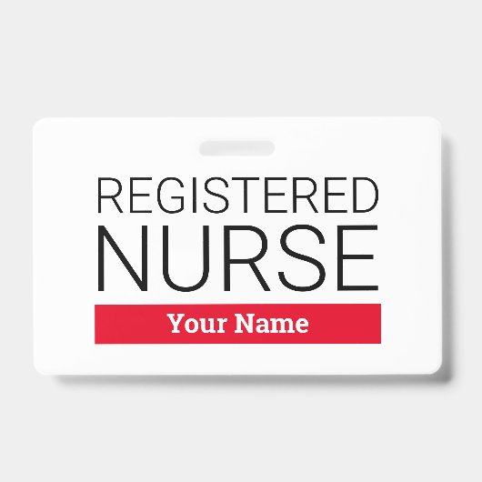 Badge personnalisé d'infirmière avec pince (Avant)