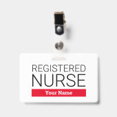 Badge personnalisé d'infirmière avec pince (Avant avec clip)