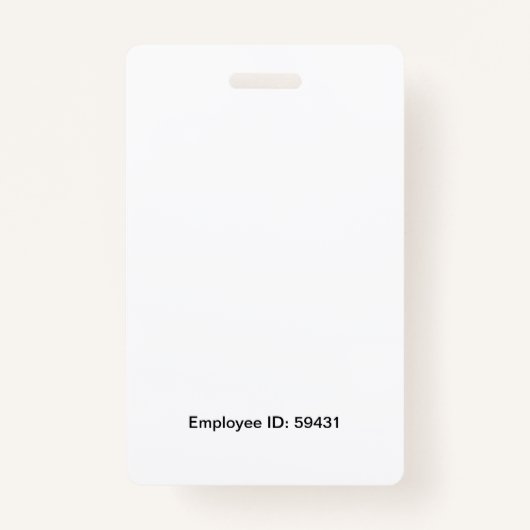 Badge personnalisé du pasteur (Dos)