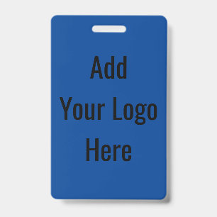 Badge personnalisé en couleur bleue
