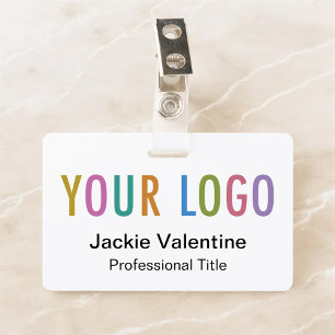 Badge personnalisé en PVC avec attache logo et cor
