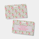 Badge Personnalisé Fleurs et Feuilles (Avant & arrière)