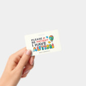 Badge Personnalisé J'ai l'autisme (Manuel / portable)