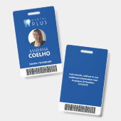 Badge personnalisé - Logo, Photo, Nom et Code-barr (Avant & arrière)
