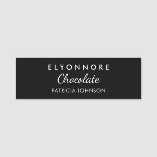 Badge Personnalisé Minimal Noir Blanc pour le Pers