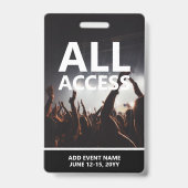 Badge personnalisé pour accès total à un concert (Arrière)