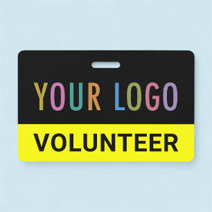 Badge personnalisé pour bénévole avec pince ou cor