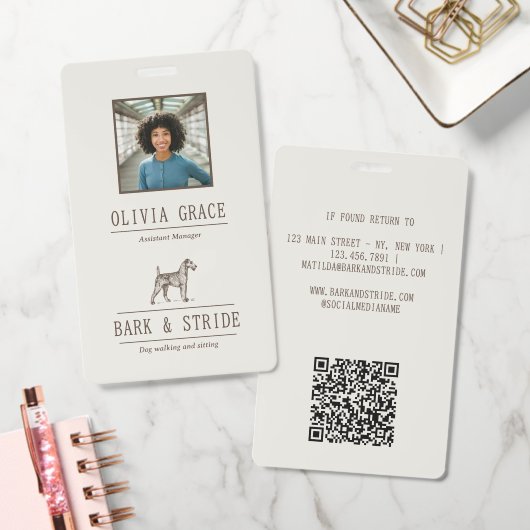 Badge Personnalisé pour Chiens (Bureau)