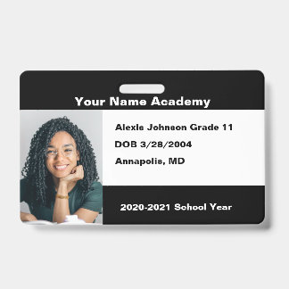 Badge personnalisé pour école à domicile Black Do 