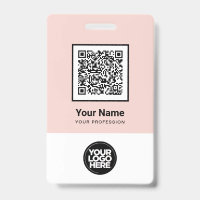 Badge personnalisé pour employés avec code QR, cod
