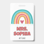 Badge personnalisé pour enseignant à enrouleur (Arrière)