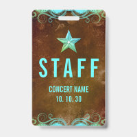Badge personnalisé pour le personnel d'un événemen